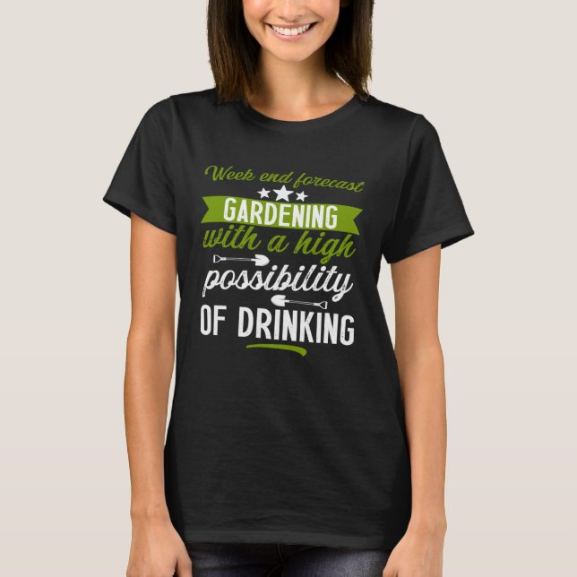 Gardening   gardener outfit drinking men  1 T-Shirt (Vorderseite)