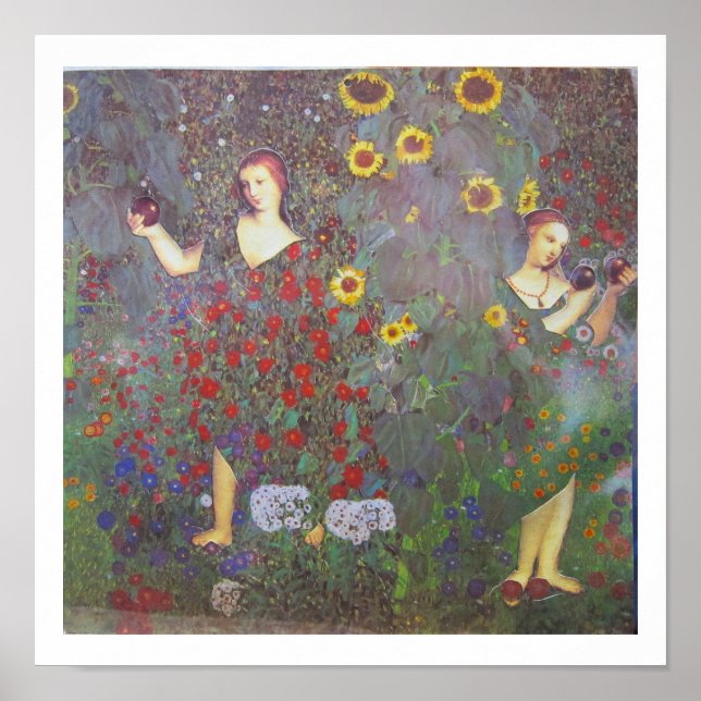 Gardening Graces - collage art Poster (Vorne)