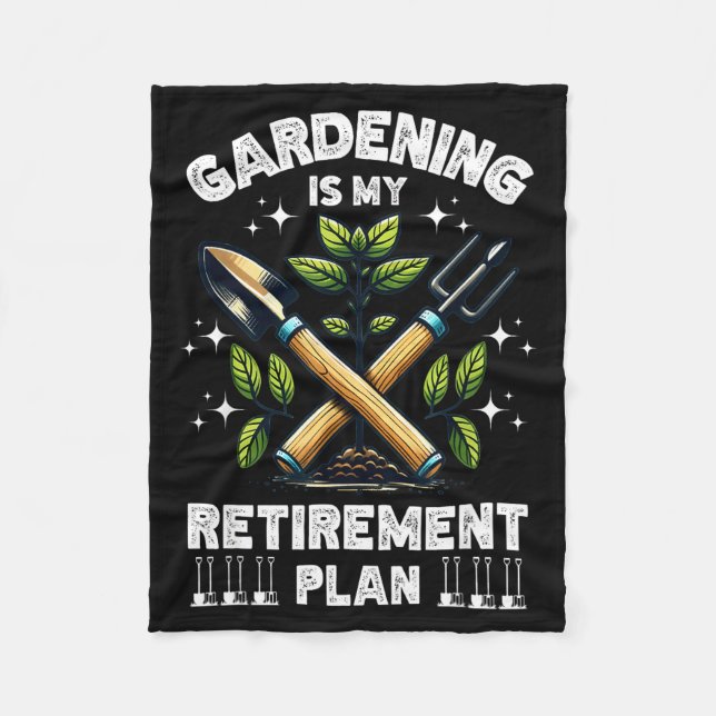 Gardening Is My Retirement Plan Funny For Garden L Fleecedecke (Vorderseite)