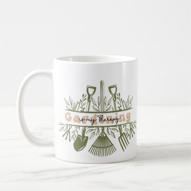 Gardening is my Therapie Kaffeetasse (Links)