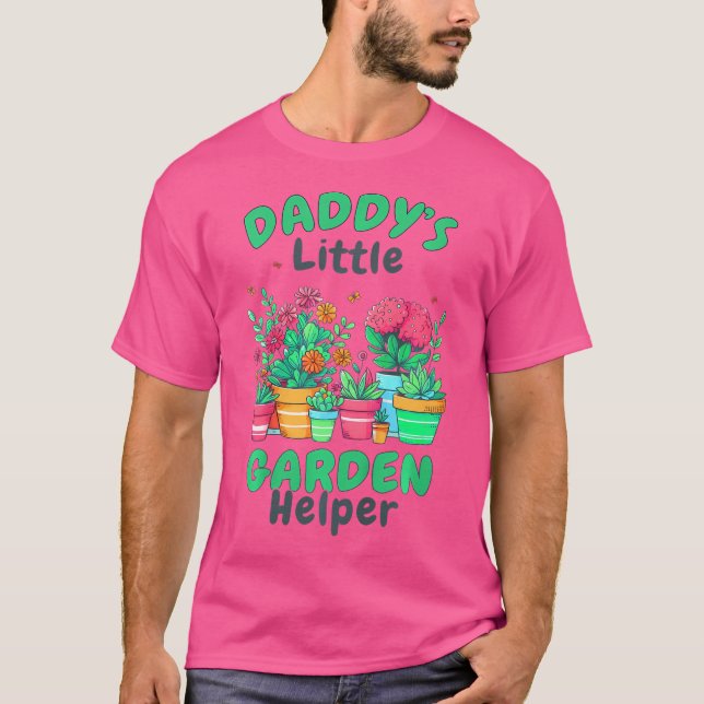 Gardening Kid Daddy'S Little Garden Helper Gardene T-Shirt (Vorderseite)