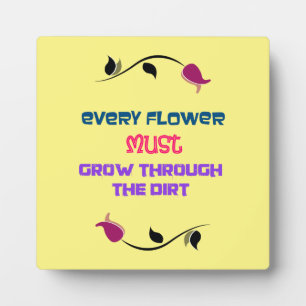 Gardening Themed Typography Inspirational Quote Fotoplatte