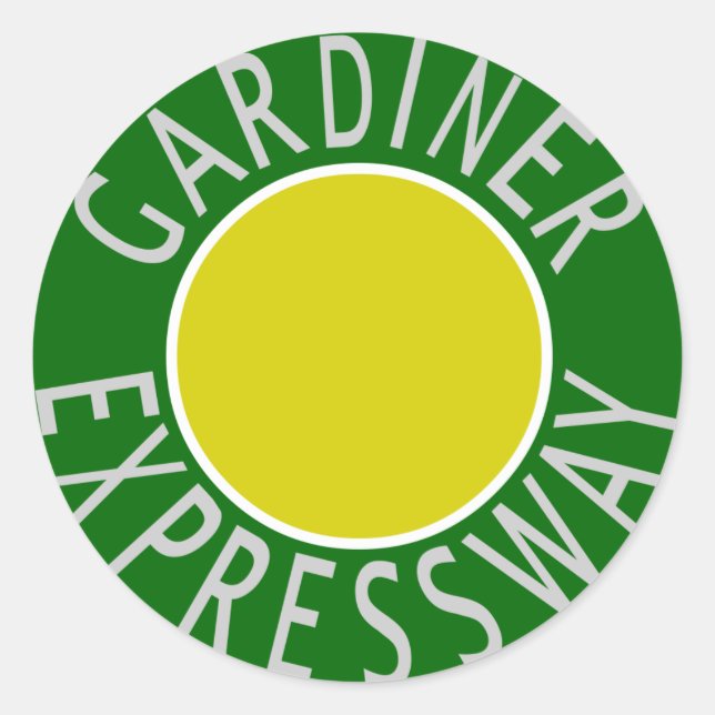 Gardiner Expressway Runder Aufkleber (Vorderseite)