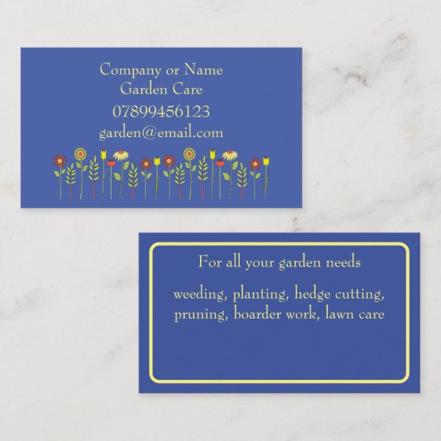 Gardner Business Card Visitenkarte (Vorne/Hinten)