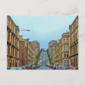 Gardner Street steil in Glasgow Postkarte
