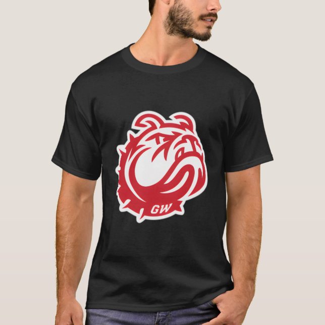 Gardner-Webb Runnin's Bulldogs Verlassen Chest Ico T-Shirt (Vorderseite)