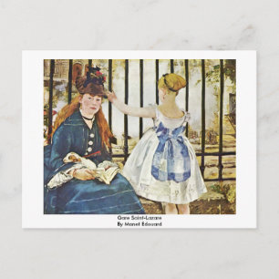 Gare Saint-Lazare by Manet Edouard Postkarte