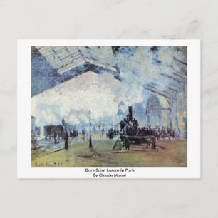 Gare Saint Lazare in Paris Von Claude Monet Postkarte