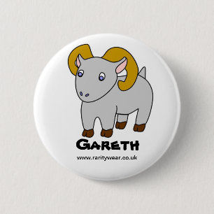 Gareth die Ziege Button