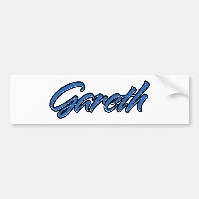 Gareth Name blue Aufkleber Sticker Autoaufkleber (Vorne)