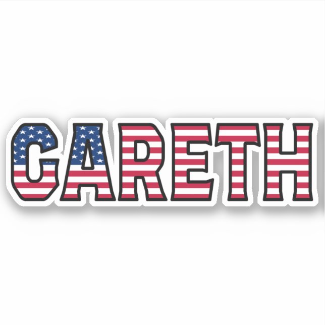 Gareth Name Vorname USA Sticker Stickerset (Vorderseite)