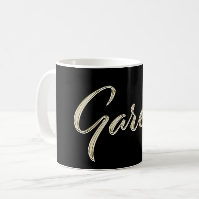 Gareth Name whitegold Tasse Teetasse Kaffeetasse (Vorderseite Links)
