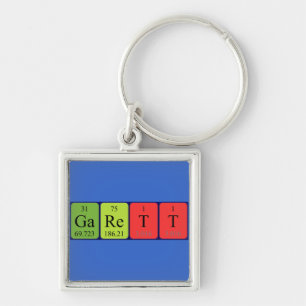 Garett Periodic Table name keyring Schlüsselanhänger