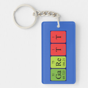 Garett Periodic Table name keyring Schlüsselanhänger