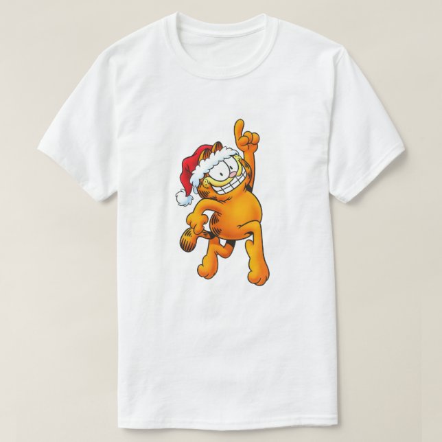 Garfield enthusiastically celebrates Christmas T-Shirt (Design vorne)