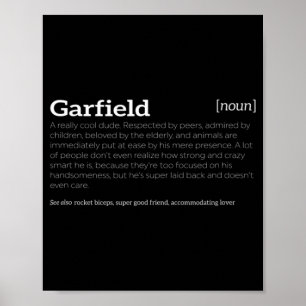 Garfield ist ein Cooles Typ Fun Compliment Poster