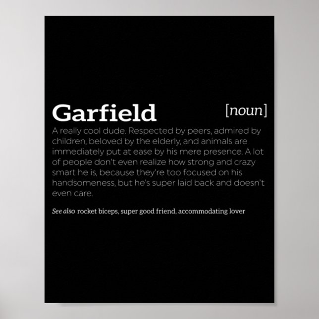 Garfield ist ein Cooles Typ Fun Compliment Poster (Vorne)