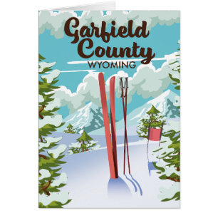 Garfield Landkreis Wyoming Ski Poster
