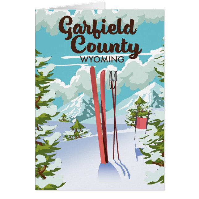 Garfield Landkreis Wyoming Ski Poster (Vorne)