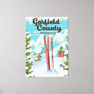 Garfield Landkreis Wyoming Ski Poster Leinwanddruck