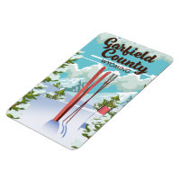 Garfield Landkreis Wyoming Ski Poster