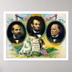 Garfield, Lincoln und McKinley — in Memoriam Poster