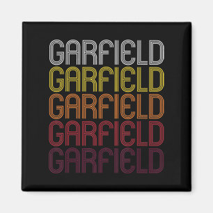 Garfield Retro Wordmark Muster - Vintag Style Magnet