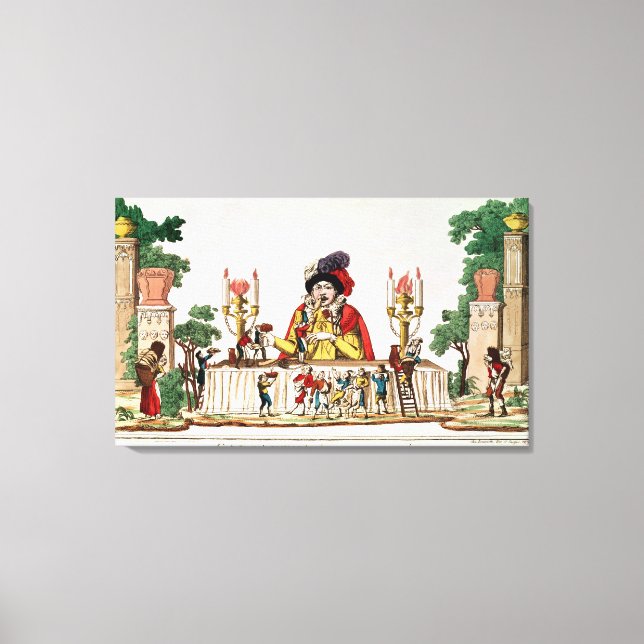 Gargantua in seinem kleinen Abendmahl, c.1800 Leinwanddruck (Vorderseite)