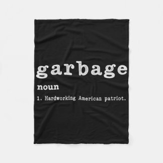Garge Noun Hardworking American Trump 2024 Support Fleecedecke