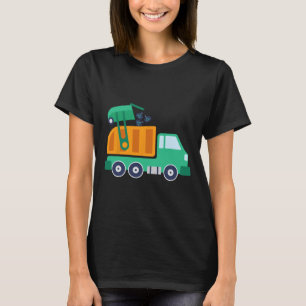 Garge Truck Abfall Gerecycelt Müllsammler Erde Da T-Shirt