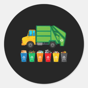 Garge Truck Reuse Recycelte Müllsammler Erde Da Runder Aufkleber