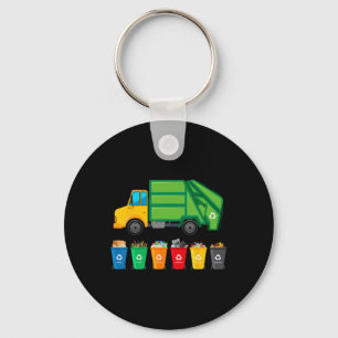 Garge Truck Reuse Recycelte Müllsammler Erde Da Schlüsselanhänger