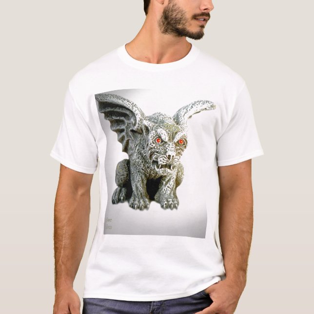 gargoyle1_white/bgrnd T-Shirt (Vorderseite)