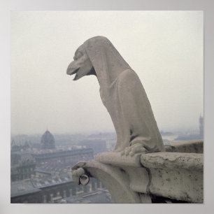 Gargoyle auf der Balustrade der Grande Poster