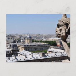 Gargoyle-Blick auf Paris, Notre Dame Postkarte