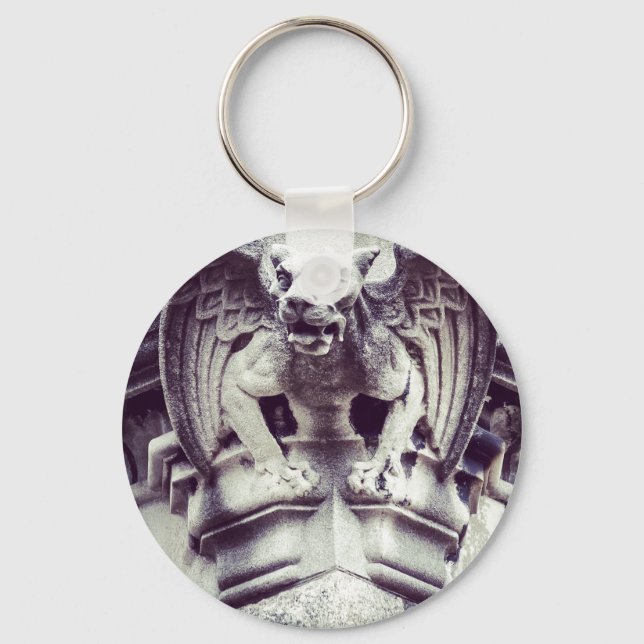 Gargoyle Button Schlüsselanhänger (Vorderseite)