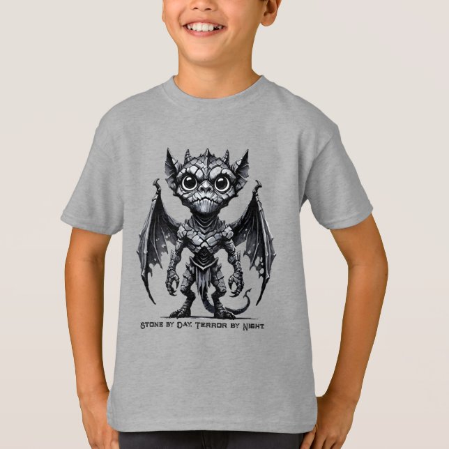 Gargoyle Demon Stone Magnet T-Shirt (Vorderseite)