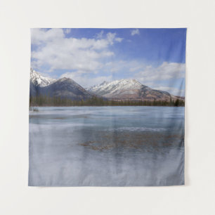 Gargoyle Mountain und Frozen Athabasca River Wandteppich
