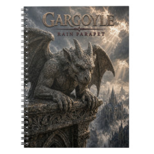 Gargoyle Regen Brüstung Dark Cinema Notizblock