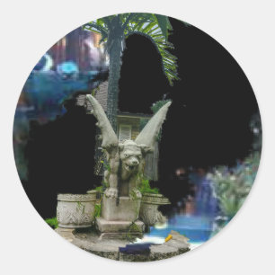 Gargoyle Runder Aufkleber