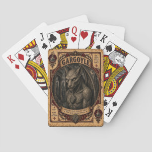 Gargoyle, Vintage Zirkusmonster Spielkarten