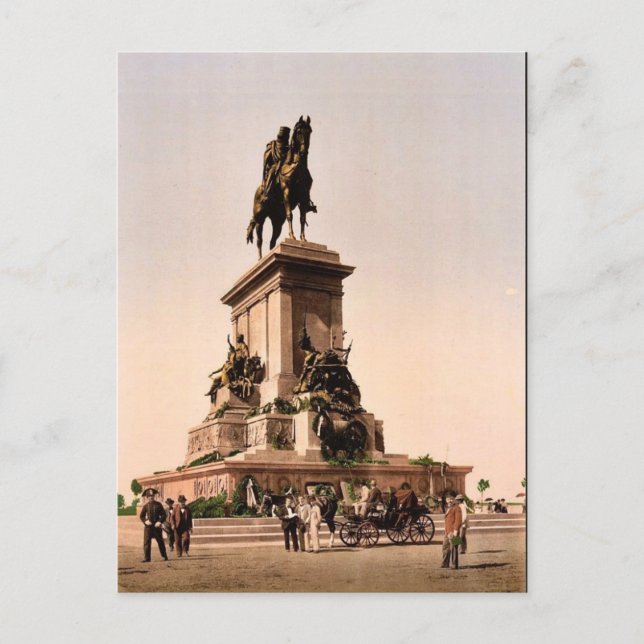 Garibaldi's Monument, Rom, Italien Vintag Fotograf Postkarte (Vorderseite)