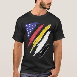 Garifuna American Patriot Grown Heart Flag Streife T-Shirt
