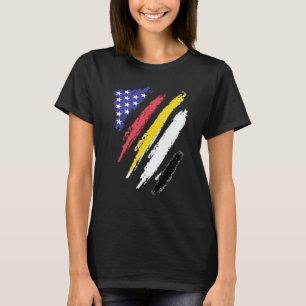 Garifuna Amerikanischer Patriot Gewachsenes Herz F T-Shirt