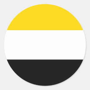 Garifuna Volk ethnische Flagge Arawakan Runder Aufkleber