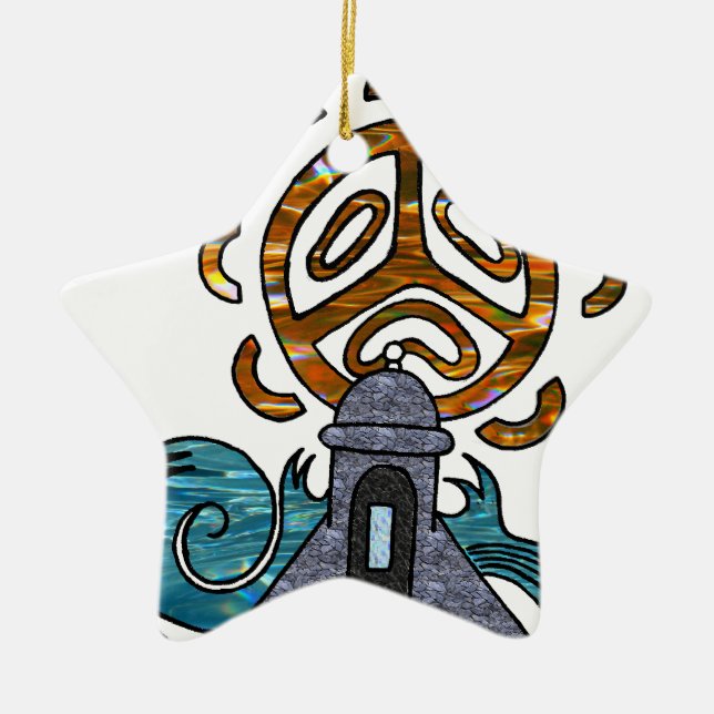 Garita Del Diablo y Solenoid Taino Keramik Ornament (Vorne)