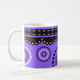 Garland ARTdeco Schwarz-weiß + Ihre Hintergrundfar Tasse