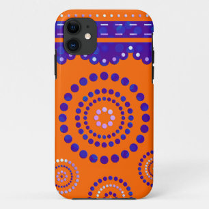 Garland ARTdeco violett blau + Ihre Backgr Farbe iPhone 11 Hülle
