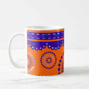 Garland ARTdeco violett blau + Ihre Backgr Farbe Kaffeetasse