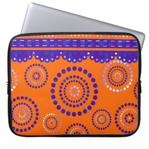 Garland ARTdeco violett blau + Ihre Backgr Farbe Laptopschutzhülle